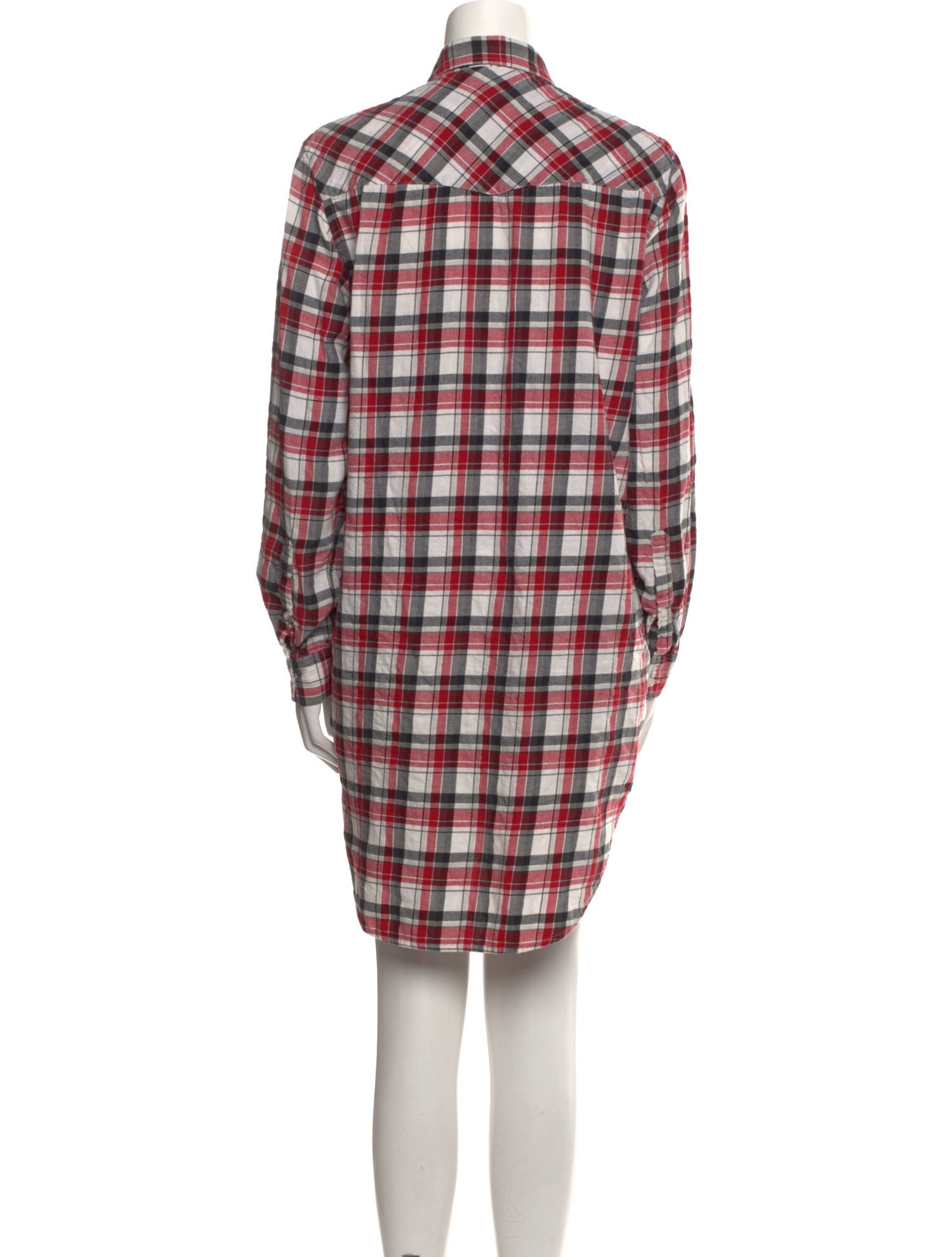 Acne Studios Plaid Print Mini Dress